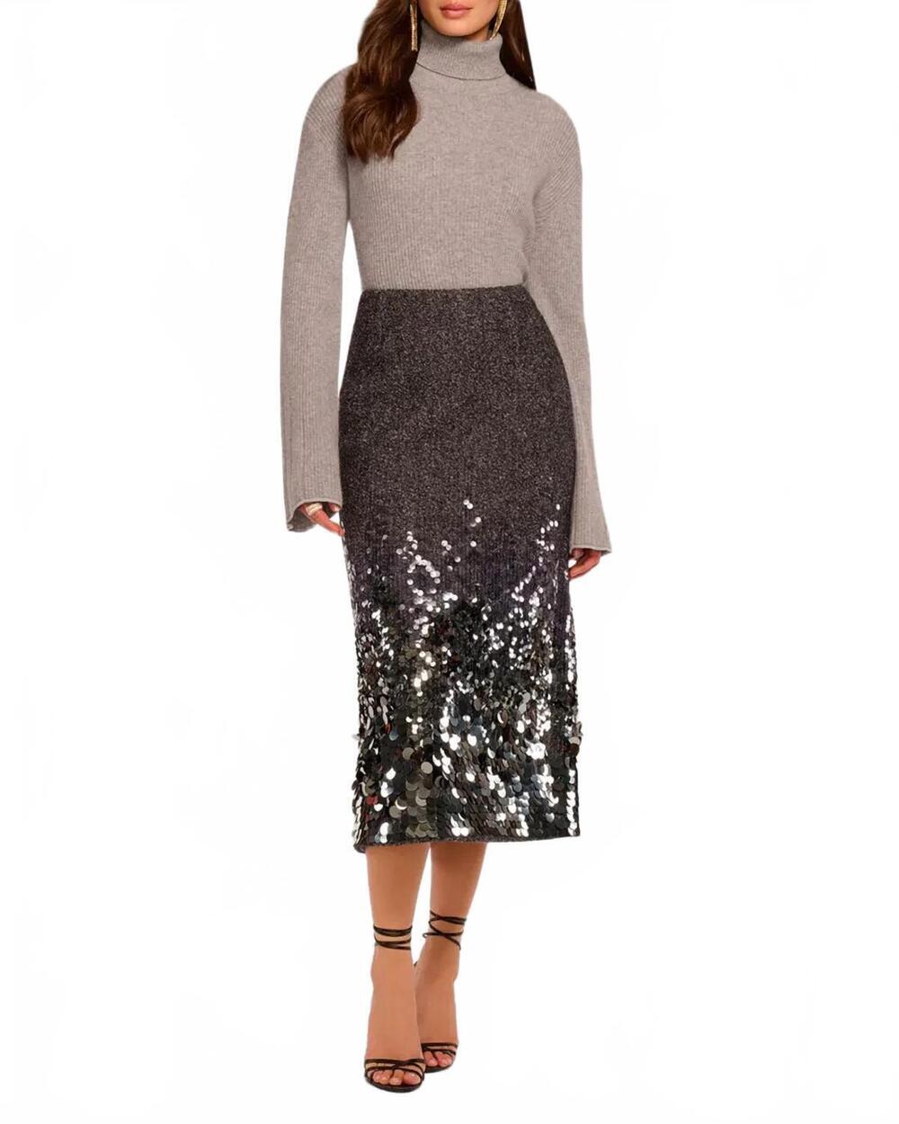 NEW RAMY BROOK peter skirt in grey shine